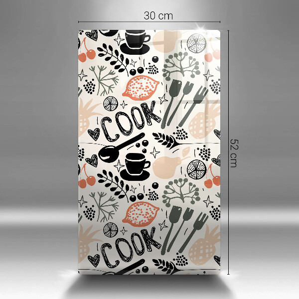 Chopping board glass Drawing kitchen theme