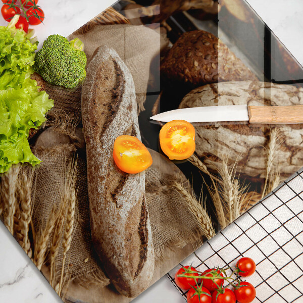 Chopping board glass Bread