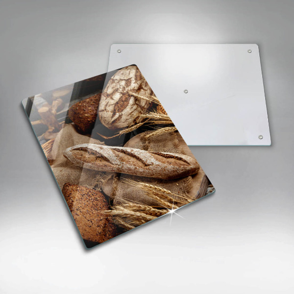 Chopping board glass Bread