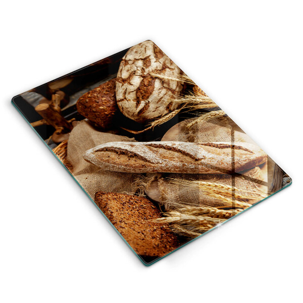 Chopping board glass Bread
