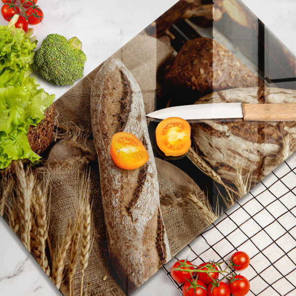 Chopping board glass Bread