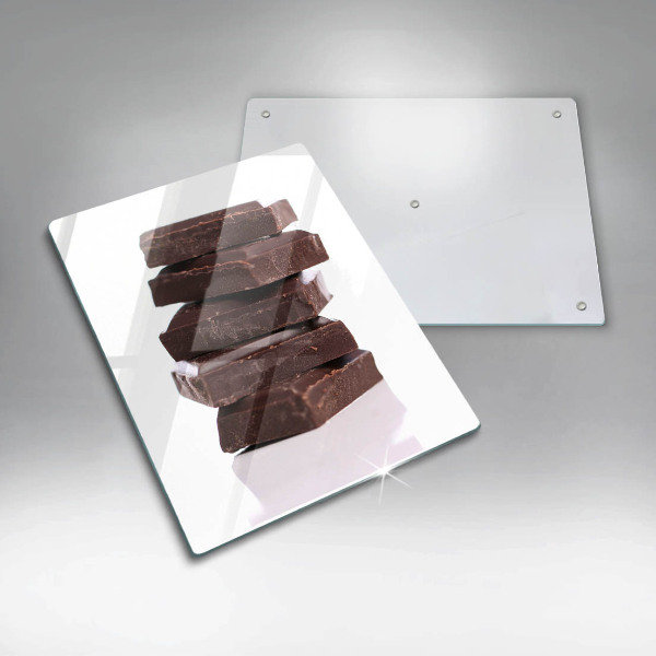 Chopping board glass Chocolate squares