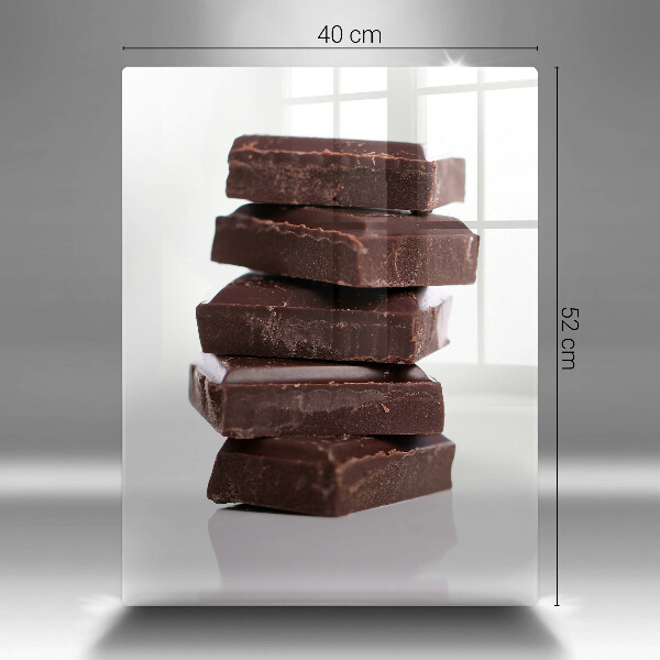 Chopping board glass Chocolate squares