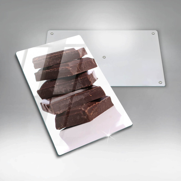 Chopping board glass Chocolate squares