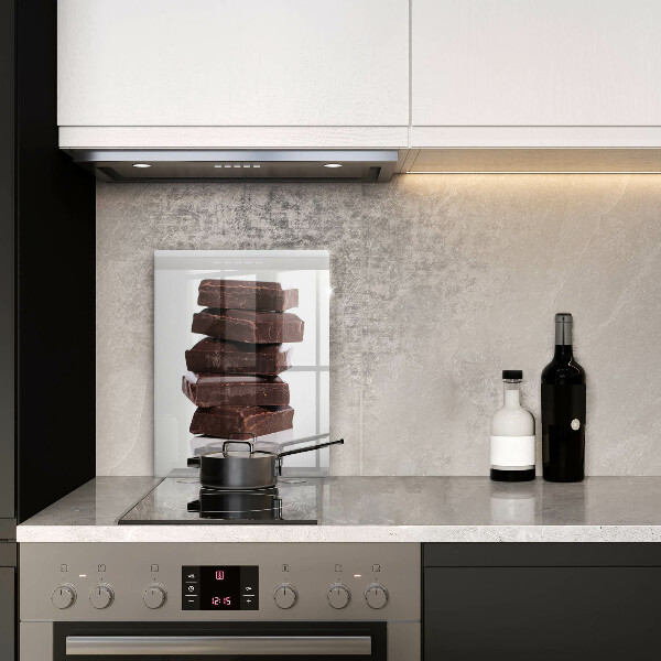Chopping board glass Chocolate squares