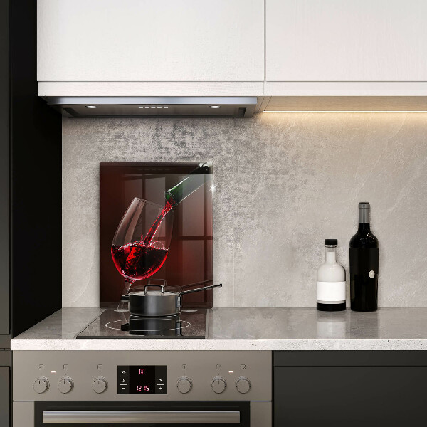 Chopping board glass A glass of wine