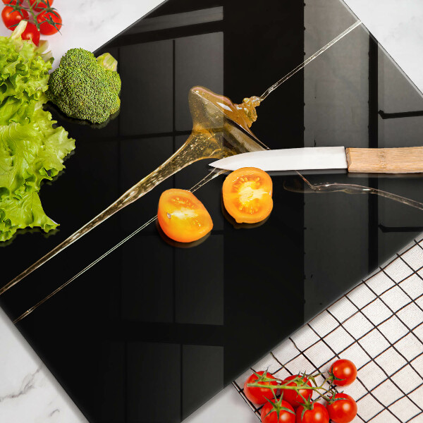 Chopping board glass A teaspoon of honey