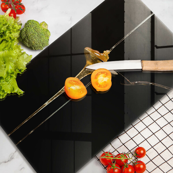 Chopping board glass A teaspoon of honey