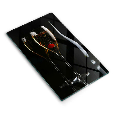 Chopping board glass Champagne glasses