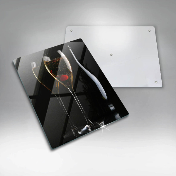 Chopping board glass Champagne glasses