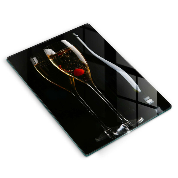 Chopping board glass Champagne glasses