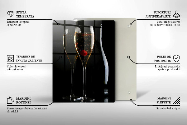 Chopping board glass Champagne glasses