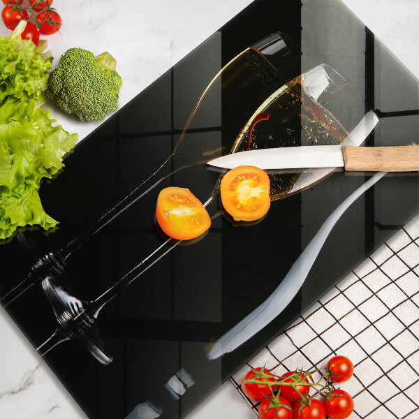 Chopping board glass Champagne glasses