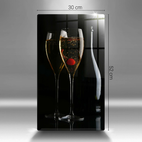 Chopping board glass Champagne glasses