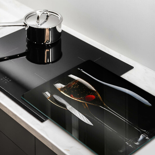 Chopping board glass Champagne glasses