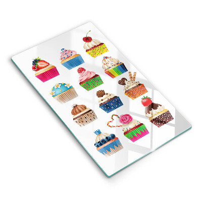 Chopping board glass Cupcake illustration