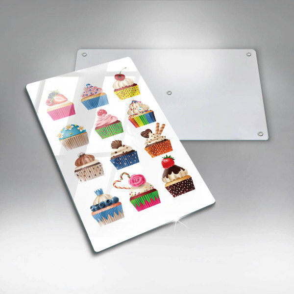 Chopping board glass Cupcake illustration