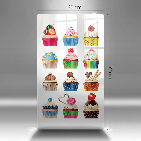 Chopping board glass Cupcake illustration
