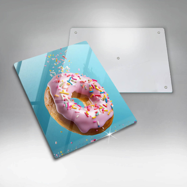 Chopping board glass Sweet donut