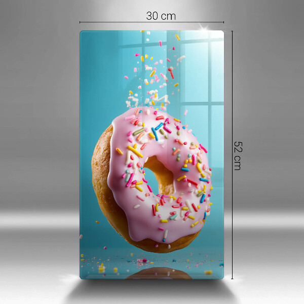 Chopping board glass Sweet donut