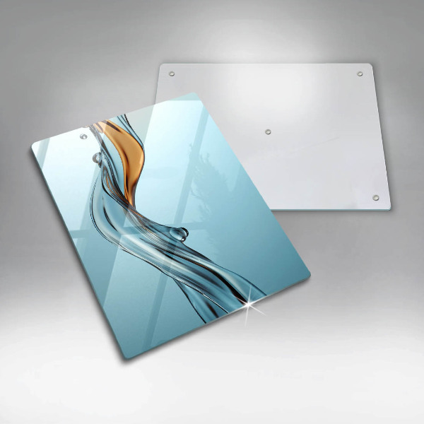 Chopping board glass Stream of water