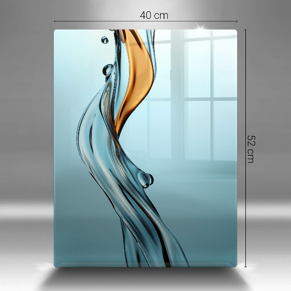 Chopping board glass Stream of water