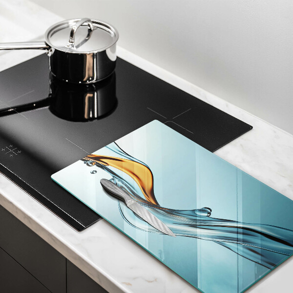 Chopping board glass Stream of water