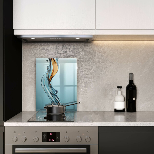 Chopping board glass Stream of water