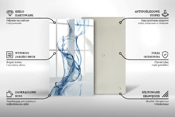 Chopping board glass Clean water