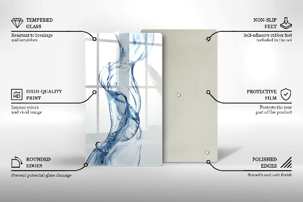 Chopping board glass Clean water