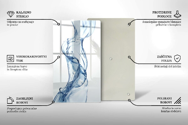 Chopping board glass Clean water