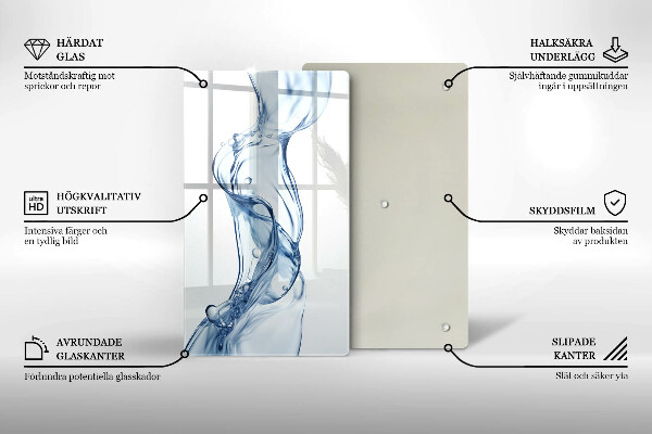 Chopping board glass Clean water