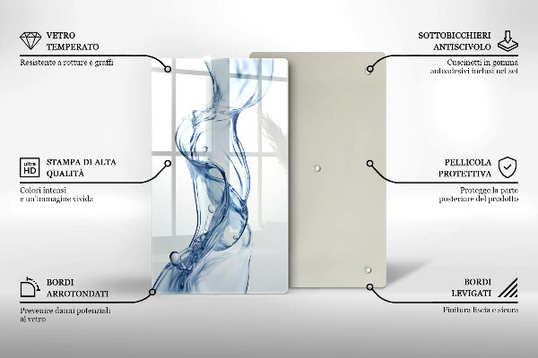 Chopping board glass Clean water