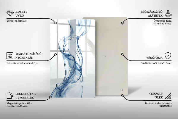 Chopping board glass Clean water