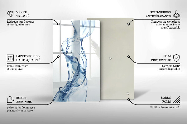 Chopping board glass Clean water