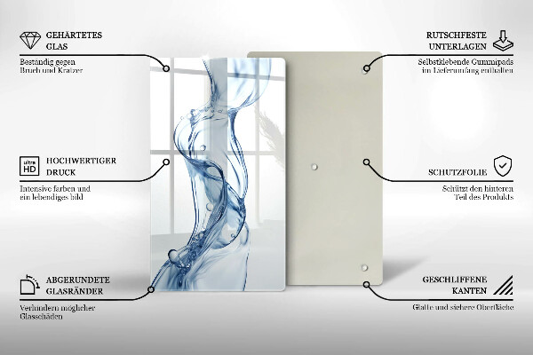 Chopping board glass Clean water