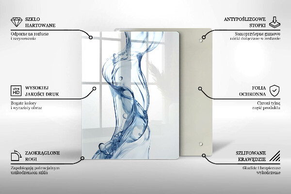 Chopping board glass Clean water