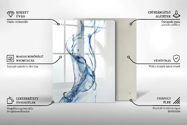 Chopping board glass Clean water