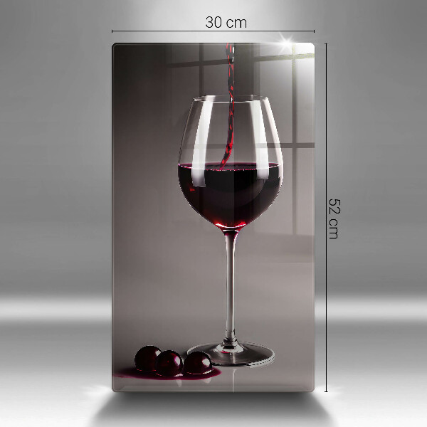 Chopping board glass Glass and grapes