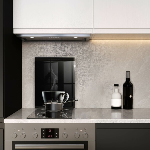 Chopping board glass A cup of tea