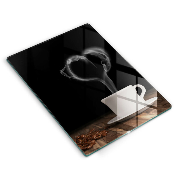 Chopping board glass Coffee cup heart