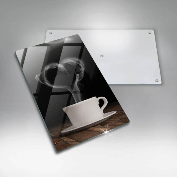 Chopping board glass Coffee cup heart