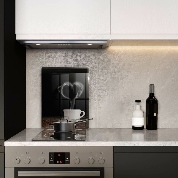 Chopping board glass Coffee cup heart