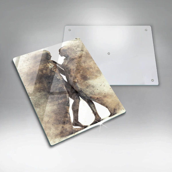 Chopping board glass Bodies of people in love