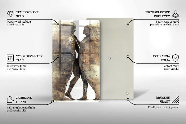 Chopping board glass Bodies of people in love