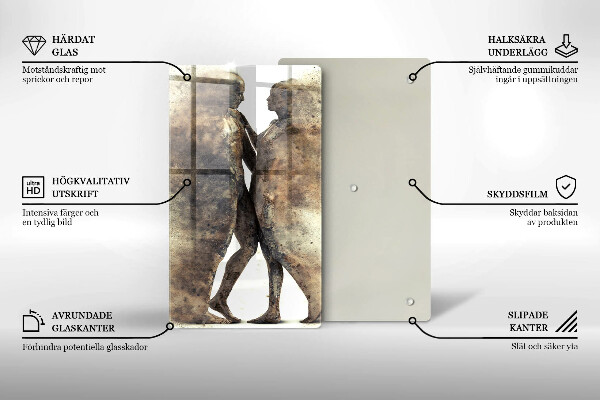 Chopping board glass Bodies of people in love