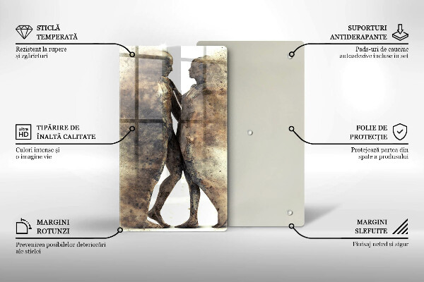 Chopping board glass Bodies of people in love