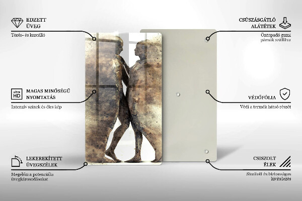 Chopping board glass Bodies of people in love