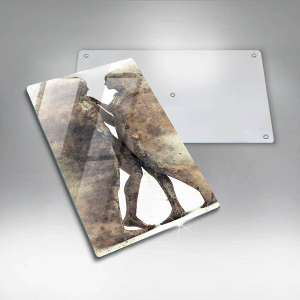 Chopping board glass Bodies of people in love