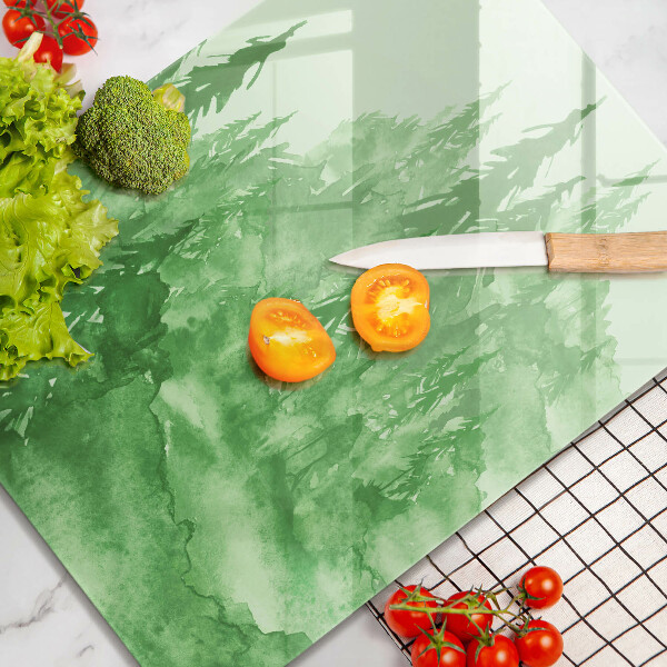 Chopping board glass Painted forest